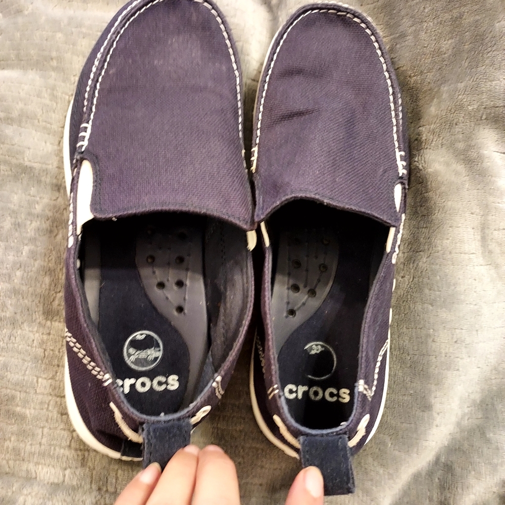Crocs Men’s Walu Slip-On Navy White sz 9 Preppy - Picture 9 of 9